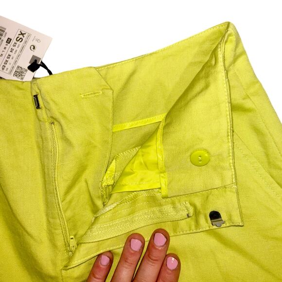 Zara green linen-blend trousers - Picture 7 of 7